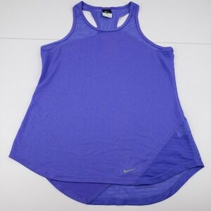 Nike Workout Top Women's Medium Purple Dri-Fit Racerback Pullover Breathable Top
